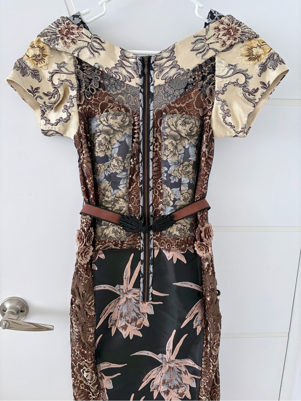 NWT Anthropologie Beguile by Byron Lars Sheath Dress in Black and Brown